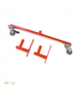 Barrera extensible con ruedas y fijación a la pared, rojo/blanco, long. 4 m - Barrera extensible con ruedas y fijación a pared, Barrera extensible con ruedas y fijación a la pared, rojo/blanco, long. 4 m - Barrera extensible con ruedas y fijación a pared,