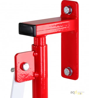 Barrera extensible con ruedas y fijación a la pared, rojo/blanco, long. 4 m - Barrera extensible con ruedas y fijación a pared, Barrera extensible con ruedas y fijación a la pared, rojo/blanco, long. 4 m - Barrera extensible con ruedas y fijación a pared,