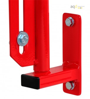 Barrera extensible con ruedas y fijación a la pared, rojo/blanco, long. 4 m - Barrera extensible con ruedas y fijación a pared, Barrera extensible con ruedas y fijación a la pared, rojo/blanco, long. 4 m - Barrera extensible con ruedas y fijación a pared,