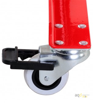 Barrera extensible con ruedas y fijación a la pared, rojo/blanco, long. 4 m - Barrera extensible con ruedas y fijación a pared, Barrera extensible con ruedas y fijación a la pared, rojo/blanco, long. 4 m - Barrera extensible con ruedas y fijación a pared,