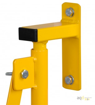 Barrera extensible con ruedas y fijación a la pared, amarillo/negro, long. 4 m - Barrera extensible con ruedas y fijación a p... Barrera extensible con ruedas y fijación a la pared, amarillo/negro, long. 4 m - Barrera extensible con ruedas y fijación a p...