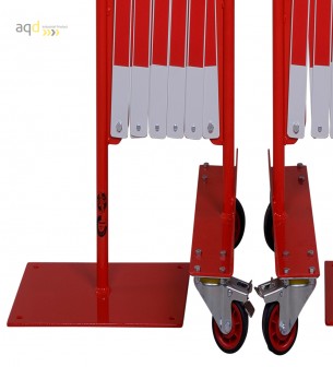 Set de barreras extensibles 2 x 2 m, color rojo-blanco - Sets de barreras extensibles, Set de barreras extensibles 2 x 2 m, color rojo-blanco - Sets de barreras extensibles,