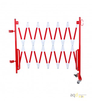 Kit de barrera extensible hasta 3,6 m, en rojo/blanco, para poste de Ø 60 mm - Kit de barreras extensibles,