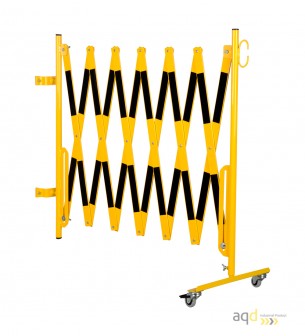 Kit de barrera extensible hasta 4 m, en amarillo/negro, para poste cuadrado de 70x70mm - Kit de barreras extensibles,