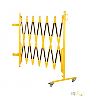 Kit de barrera extensible hasta 3,6 m, en amarillo/negro, para poste cuadrado de 100 x 100 mm - Kit de barreras extensibles,