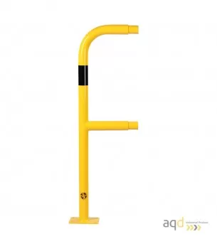 Poste final, 1000 mm (alt.), 250 mm (anch.) para barandilla de seguridad modular de acero - Barandilla de seguridad modular d...