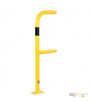 Poste final, 1000 mm (alt.), 250 mm (anch.) para barandilla de seguridad modular de acero - Barandilla de seguridad modular d...