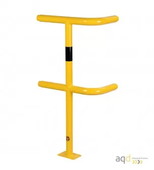 Poste esquinero, 1000 mm (alt.), 250-500 mm (anch.) para barandilla de seguridad modular de acero - Barandilla de seguridad m...