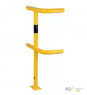 Poste esquinero, 1000 mm (alt.), 250-500 mm (anch.) para barandilla de seguridad modular de acero - Barandilla de seguridad m...