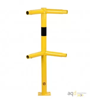 Poste esquinero modular, 1000 mm (alt.), 250-500 mm (anch.) para barandilla de seguridad modular de acero - Barandilla de seg...