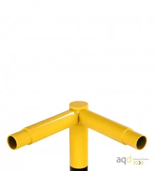 Poste esquinero modular, 1000 mm (alt.), 250-500 mm (anch.) para barandilla de seguridad modular de acero - Barandilla de seg...