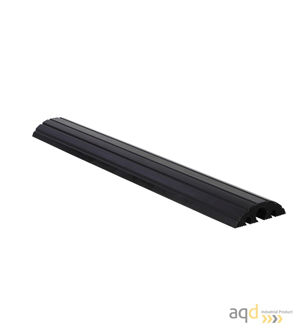 Protector pasacables suelo negro de 3 canaletas (2 x 20 mm 1 x 40 mm) - Protector pasacables suelo 3 canaletas ( 2 x 20 mm 1 ...