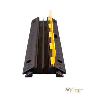 Protector pasacables para suelo con tapa, 2 canaletas (32 mm x 30 mm), 980 mm (longitud) - Protector pasacables para suelo co...