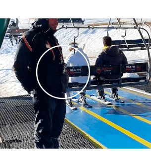 Sistema de seguridad inalámbrico para estaciones de esquí AQD-E-STOP - Equipos inalámbricos para seguridad industrial Bajo pe...