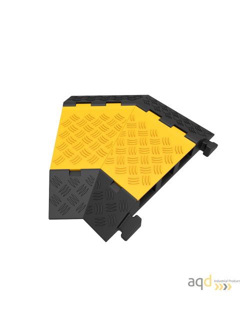 Protector pasacables para suelo con tapa, 3 canaletas, 45º dcha, 500 mm (long.)