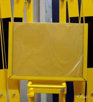 Set de barreras extensibles 2 x 8 m, color amarillo-negro - Sets de barreras extensibles,