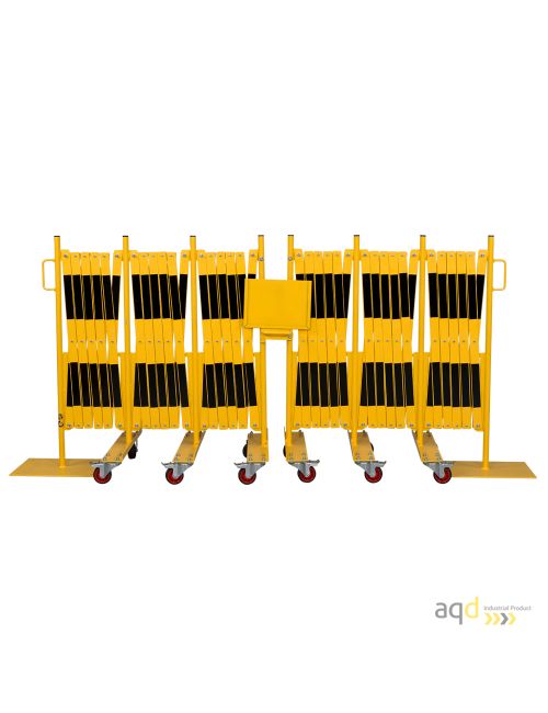 Set de barreras extensibles 2 x 8 m, color amarillo-negro