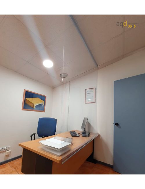Cortina de protección anticontagio autoenrollable 700 mm x 2000 mm