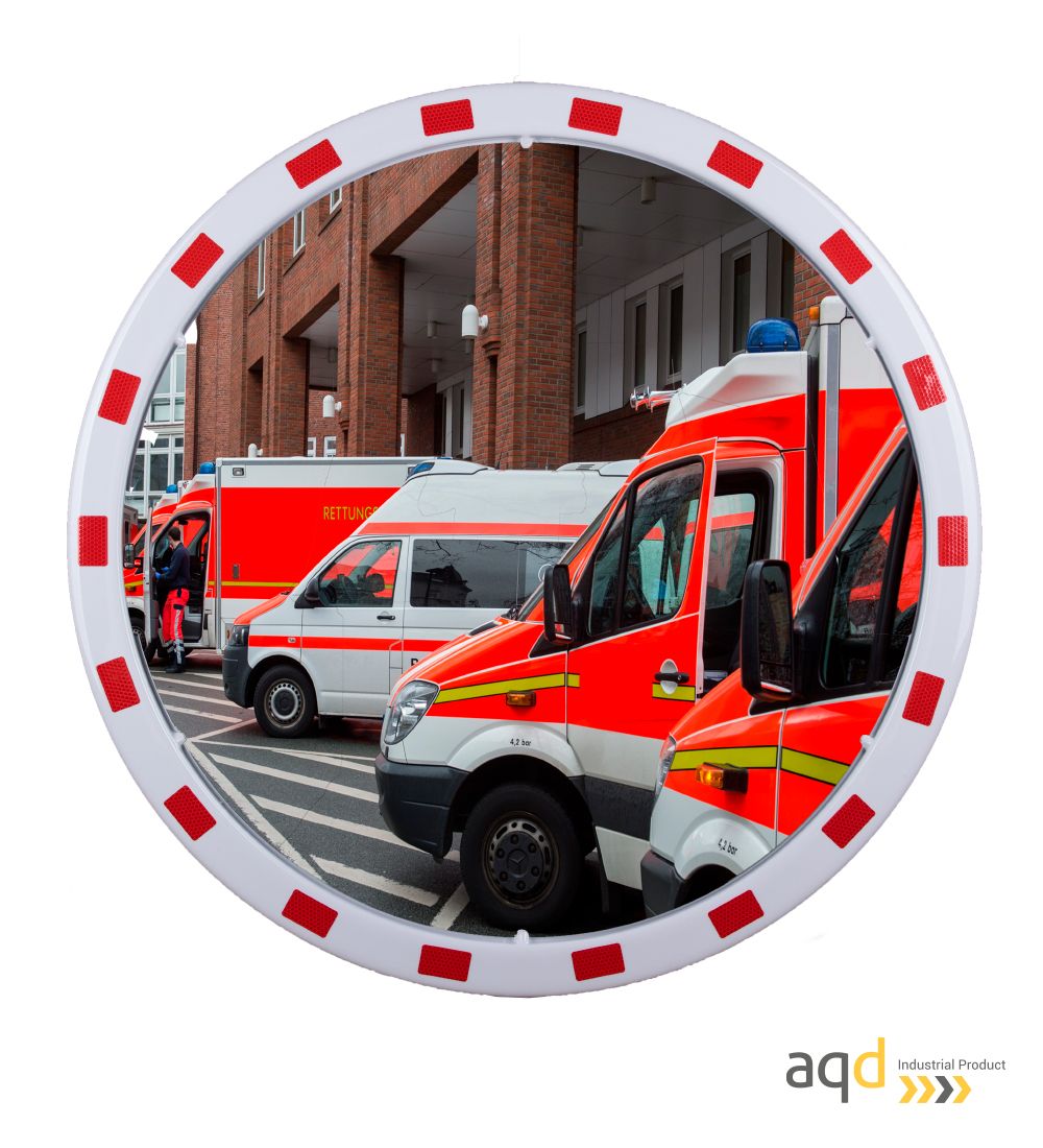 Espejo de tráfico EUvex, 80 cm, redondo, visión 15-22 m - Espejo de tráfico EUvex