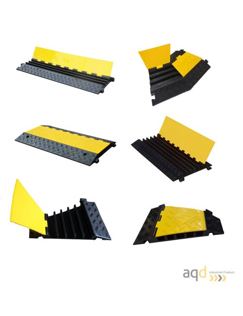 DH Protector pasacables para suelo con tapa y 2, 3 o 5 canaletas