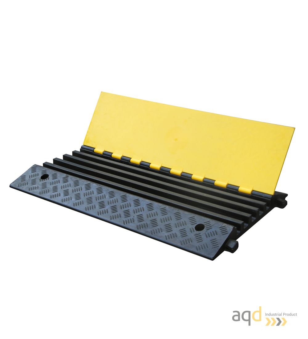 DH Protector pasacables recto para suelo, con tapa, de 5 canaletas - DH Protector pasacables para suelo, con tapa y 2, 3 o 5 ...