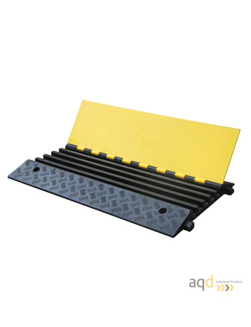 DH Protector pasacables recto para suelo, con tapa, de 5 canaletas