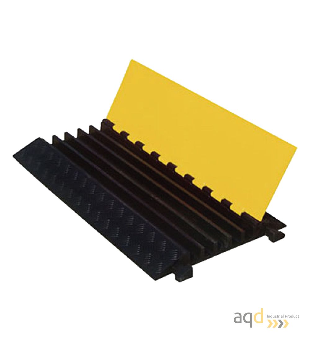 DH Protector pasacables recto para suelo, con tapa, de 5 canaletas anchas - DH Protector pasacables para suelo, con tapa y 2,...