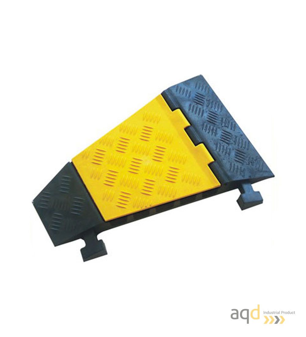DH Protector pasacables para suelo, de curva a la izquierda, con tapa y 5 canaletas - DH Protector pasacables para suelo, con...