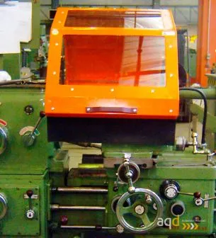 Protección para mandril de gran diámetro 700x400 con seguridad eléctrica - Protección para mandril de gran diámetro