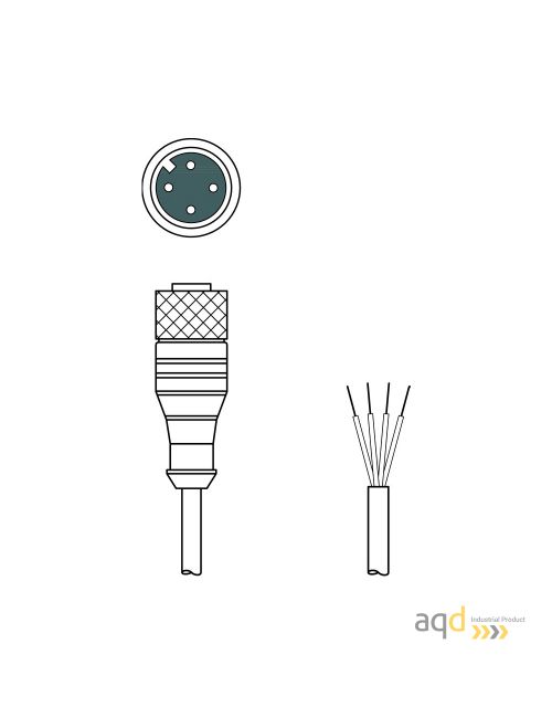 Set de 2 cables 15 m para cortina óptica serie ELC