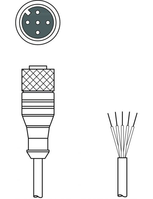 Set de 2 cables 10 m para cortina óptica serie MLD