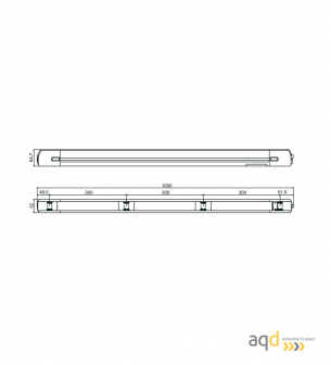 Cortina óptica, tipo 2, 4 haces (cuerpo) - Cortina óptica, tipo 2 (cuerpo)