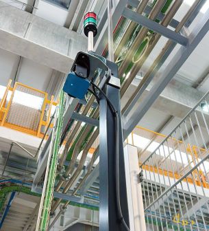 Soporte regulable en altura (hasta 3M) para sensor de radar - Radar Inxpect de seguridad industrial