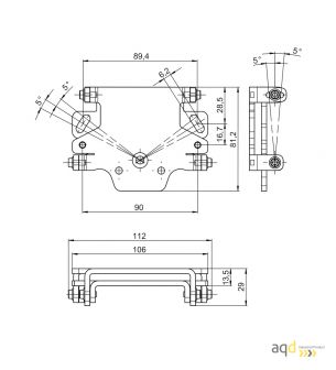 Sistema de montaje BTU-500M set - Escáner de seguridad RSL200